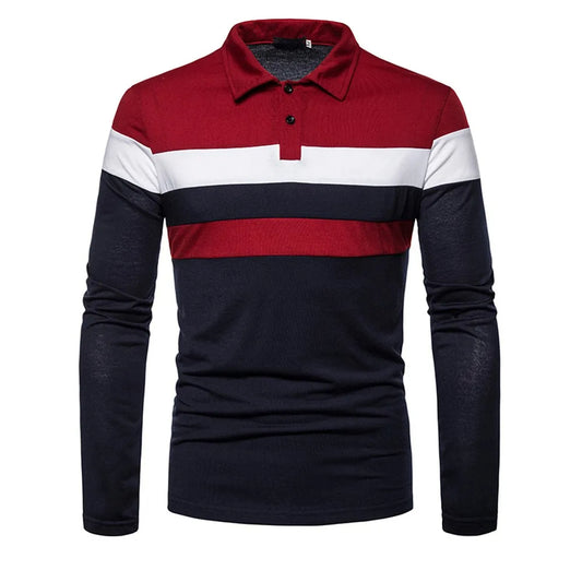 APEX - Striped Long-Sleeve Polo